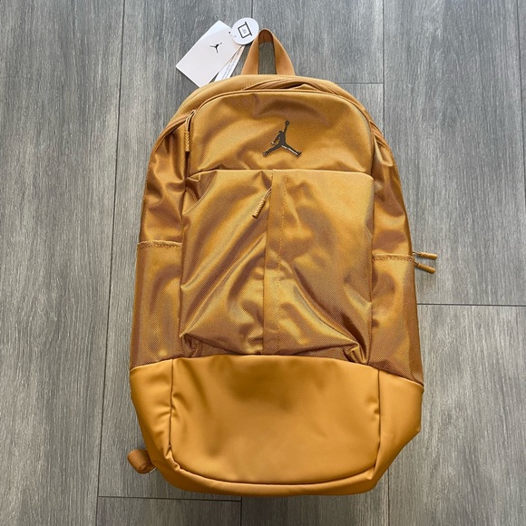 Nike Air Jordan Jumpman Fluid Backpack Ochre Tan Brown 15 Laptop